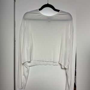 H&M Cream Textured Blouse